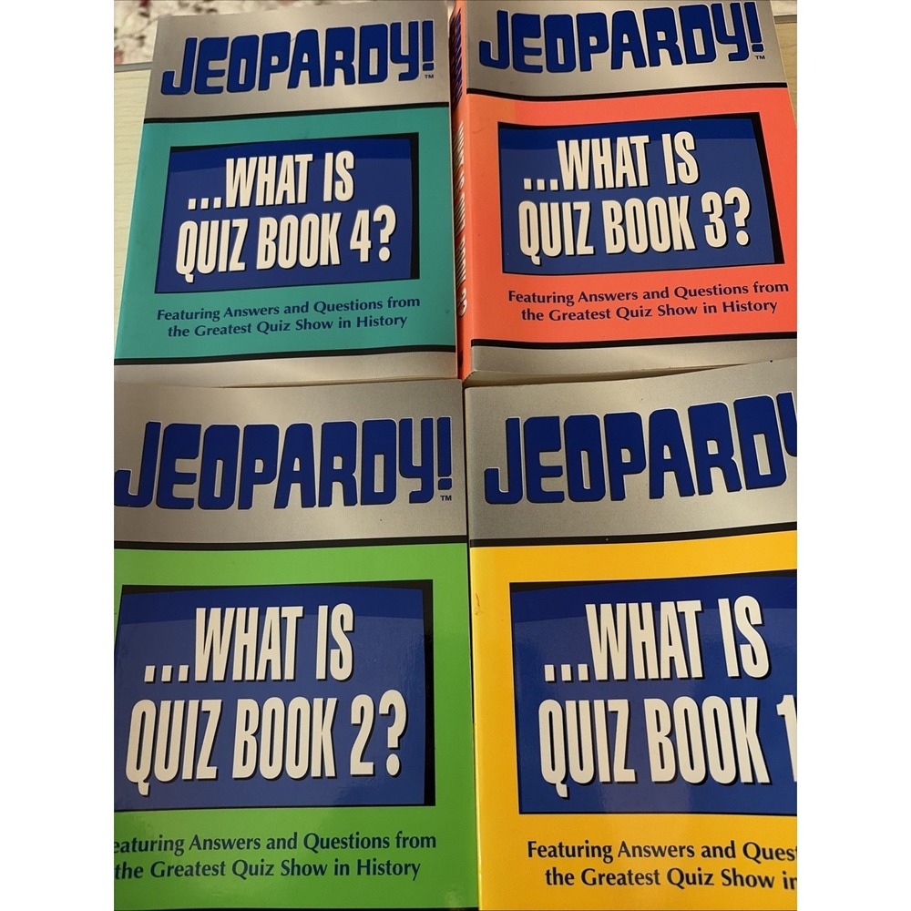 Jeopardy What Is Quiz Books 1 2 3 4 Complete Set 2000 Sony Trivia Game Show TV